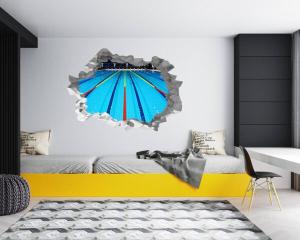 Swimming Sticker - Wall Decal Sport, Bedroom Wall Art, Peel and Stick, Sport Wall Decor, Vinyl Decal, Wall Decoration