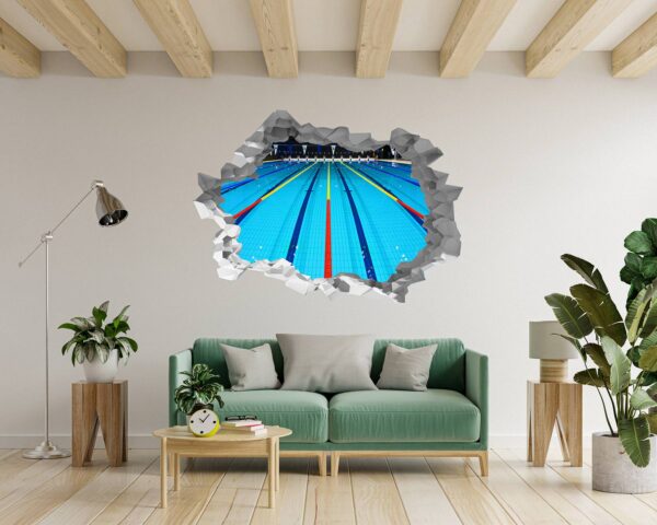 Swimming Sticker - Wall Decal Sport, Bedroom Wall Art, Peel and Stick, Sport Wall Decor, Vinyl Decal, Wall Decoration