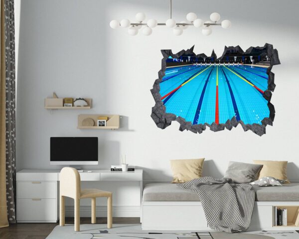 Swimming Sticker - Wall Decal Sport, Bedroom Wall Art, Peel and Stick, Sport Wall Decor, Vinyl Decal, Wall Decoration