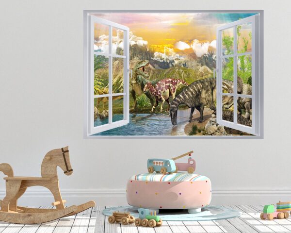 Dinosaur Wall Art - Self Adhesive Wall sticker, Dinosaur Wall Decoration, Wall Sticker Nursery, Wall Sticker Print, Waterproof