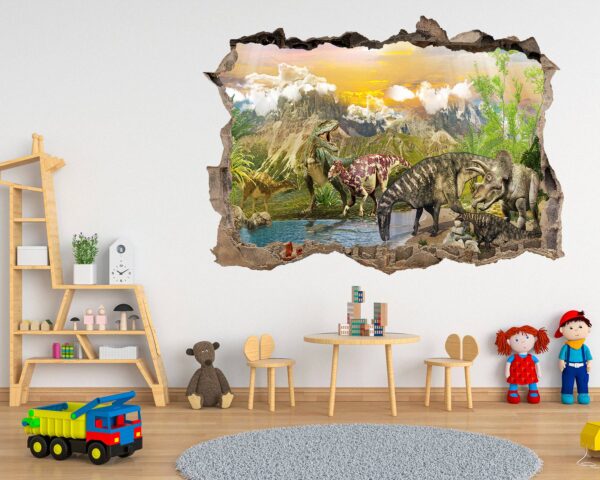 Dinosaur Wall Art - Self Adhesive Wall sticker, Dinosaur Wall Decoration, Wall Sticker Nursery, Wall Sticker Print, Waterproof