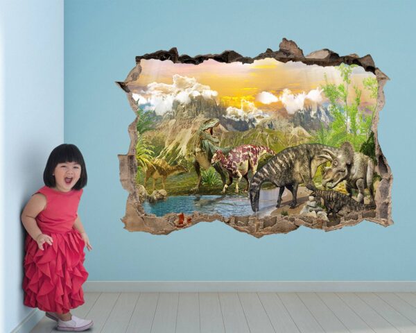 Dinosaur Wall Art - Self Adhesive Wall sticker, Dinosaur Wall Decoration, Wall Sticker Nursery, Wall Sticker Print, Waterproof