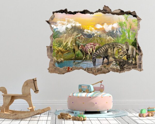 Dinosaur Wall Art - Self Adhesive Wall sticker, Dinosaur Wall Decoration, Wall Sticker Nursery, Wall Sticker Print, Waterproof