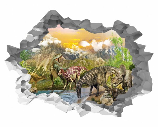 Dinosaur Wall Art - Self Adhesive Wall sticker, Dinosaur Wall Decoration, Wall Sticker Nursery, Wall Sticker Print, Waterproof