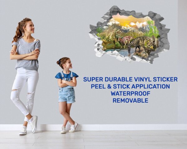 Dinosaur Wall Art - Self Adhesive Wall sticker, Dinosaur Wall Decoration, Wall Sticker Nursery, Wall Sticker Print, Waterproof