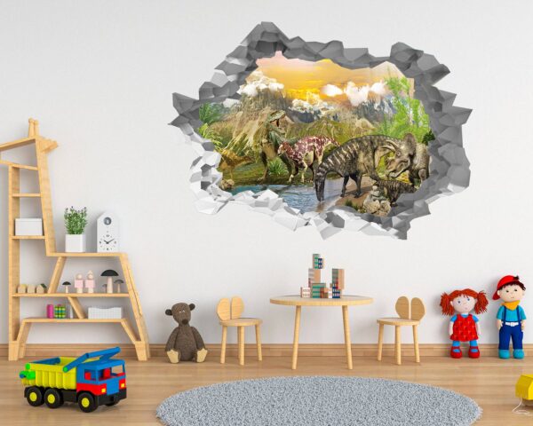 Dinosaur Wall Art - Self Adhesive Wall sticker, Dinosaur Wall Decoration, Wall Sticker Nursery, Wall Sticker Print, Waterproof