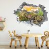 Dinosaur Wall Art - Self Adhesive Wall sticker, Dinosaur Wall Decoration, Wall Sticker Nursery, Wall Sticker Print, Waterproof