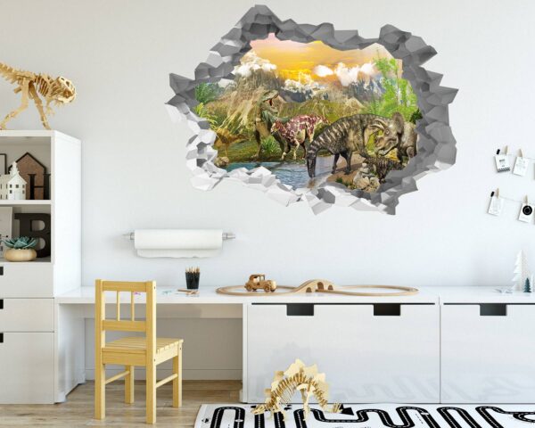 Dinosaur Wall Art - Self Adhesive Wall sticker, Dinosaur Wall Decoration, Wall Sticker Nursery, Wall Sticker Print, Waterproof