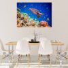 Sea Turtle Underwater Effect Peel and Stick Wall Sticker Art Wall Decal Mural - Colorful Living Room and Bedroom Wall Decoration - Self-Adhesive Vinyl Decal