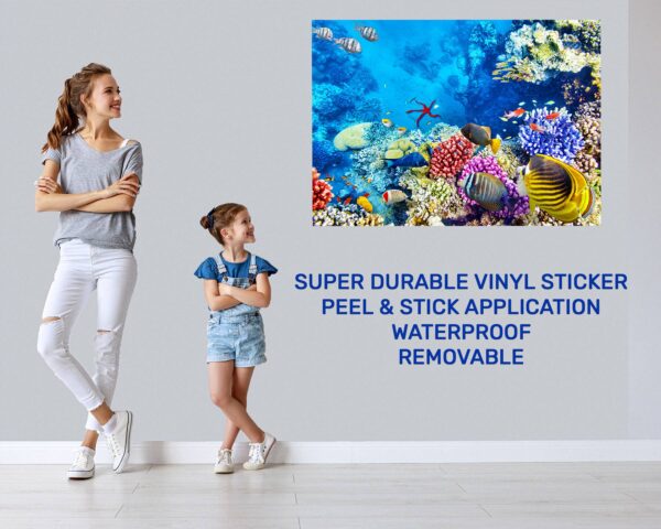 Sunken Treasure Wall Sticker Decal - Underwater Escape Art Mural - Playful Design - Bedroom Wall Décor