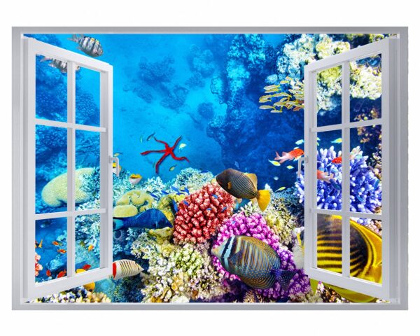 Sunken Treasure Wall Sticker Decal - Underwater Escape Art Mural - Playful Design - Bedroom Wall Décor