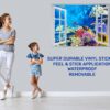 Sunken Treasure Wall Sticker Decal - Underwater Escape Art Mural - Playful Design - Bedroom Wall Décor