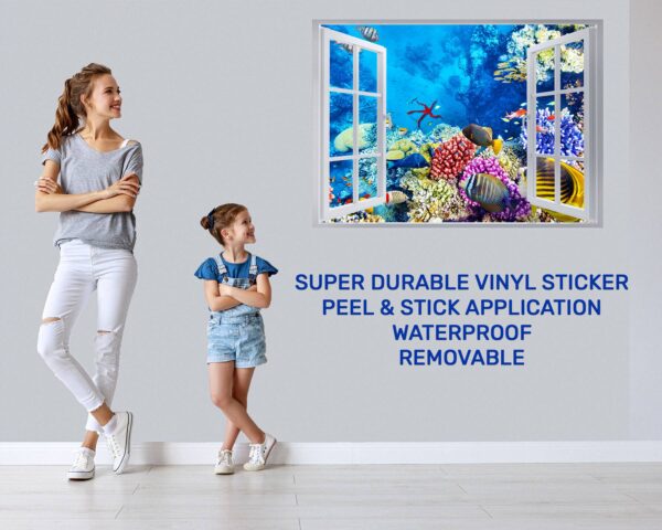 Sunken Treasure Wall Sticker Decal - Underwater Escape Art Mural - Playful Design - Bedroom Wall Décor