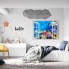 Sunken Treasure Wall Sticker Decal - Underwater Escape Art Mural - Playful Design - Bedroom Wall Décor