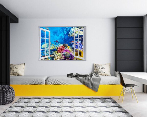 Sunken Treasure Wall Sticker Decal - Underwater Escape Art Mural - Playful Design - Bedroom Wall Décor