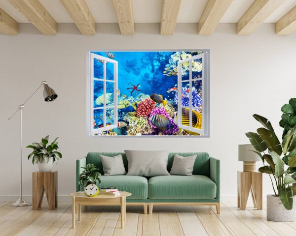 Sunken Treasure Wall Sticker Decal - Underwater Escape Art Mural - Playful Design - Bedroom Wall Décor