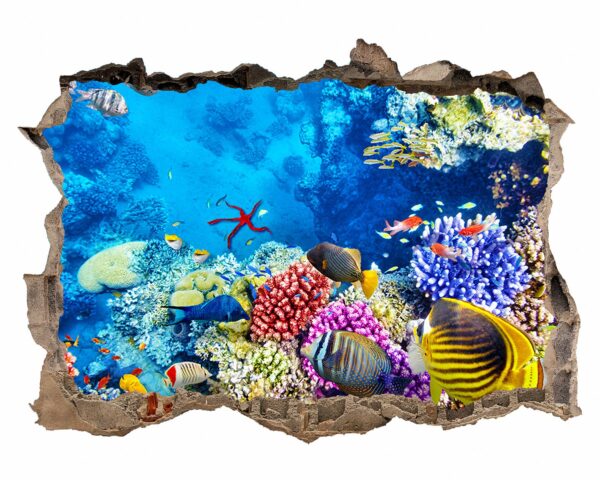 Sunken Treasure Wall Sticker Decal - Underwater Escape Art Mural - Playful Design - Bedroom Wall Décor