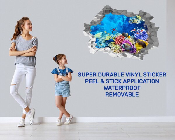 Sunken Treasure Wall Sticker Decal - Underwater Escape Art Mural - Playful Design - Bedroom Wall Décor