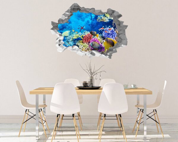 Sunken Treasure Wall Sticker Decal - Underwater Escape Art Mural - Playful Design - Bedroom Wall Décor