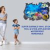 Sunken Treasure Wall Sticker Decal - Underwater Escape Art Mural - Playful Design - Bedroom Wall Décor