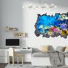 Sunken Treasure Wall Sticker Decal - Underwater Escape Art Mural - Playful Design - Bedroom Wall Décor