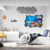 Sunken Treasure Wall Sticker Decal - Underwater Escape Art Mural - Playful Design - Bedroom Wall Décor