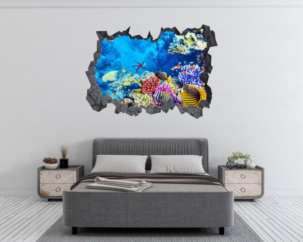 Sunken Treasure Wall Sticker Decal - Underwater Escape Art Mural - Playful Design - Bedroom Wall Décor