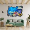 Sunken Treasure Wall Sticker Decal - Underwater Escape Art Mural - Playful Design - Bedroom Wall Décor