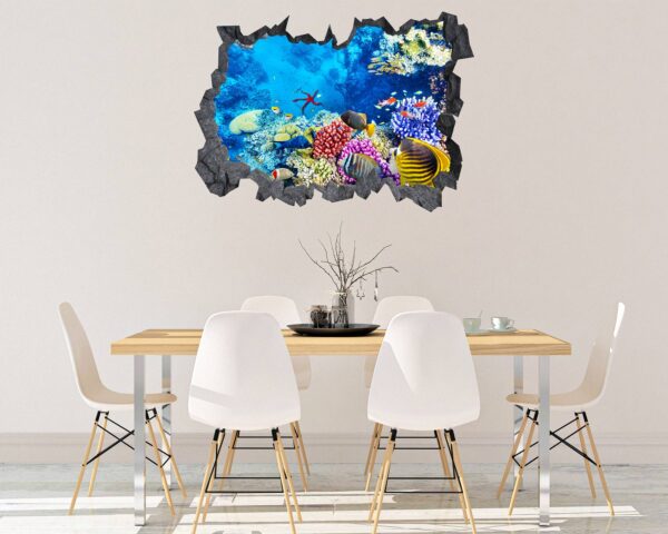 Sunken Treasure Wall Sticker Decal - Underwater Escape Art Mural - Playful Design - Bedroom Wall Décor