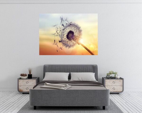 Dandelion Wall Decal - Flower Wall Sticker, Self Adhesive, Removable Vinyl, Easy to Install, Wall Decoration, Flower Wall Mural