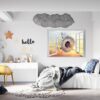 Dandelion Wall Decal - Flower Wall Sticker, Self Adhesive, Removable Vinyl, Easy to Install, Wall Decoration, Flower Wall Mural