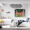 Flamingos Wall Mural - Living Room Wall Art - Animal Print - Self Adhesive Wall Sticker - Vinyl Decal