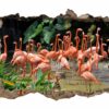 Flamingos Wall Mural - Living Room Wall Art - Animal Print - Self Adhesive Wall Sticker - Vinyl Decal