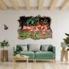 Flamingos Wall Mural - Living Room Wall Art - Animal Print - Self Adhesive Wall Sticker - Vinyl Decal