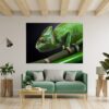 Chameleon Wall Decal - Animal Wall Sticker, Self Adhesive Wall Sticker, Green Wall Sticker, Animal Print