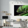 Chameleon Wall Decal - Animal Wall Sticker, Self Adhesive Wall Sticker, Green Wall Sticker, Animal Print