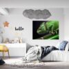 Chameleon Wall Decal - Animal Wall Sticker, Self Adhesive Wall Sticker, Green Wall Sticker, Animal Print