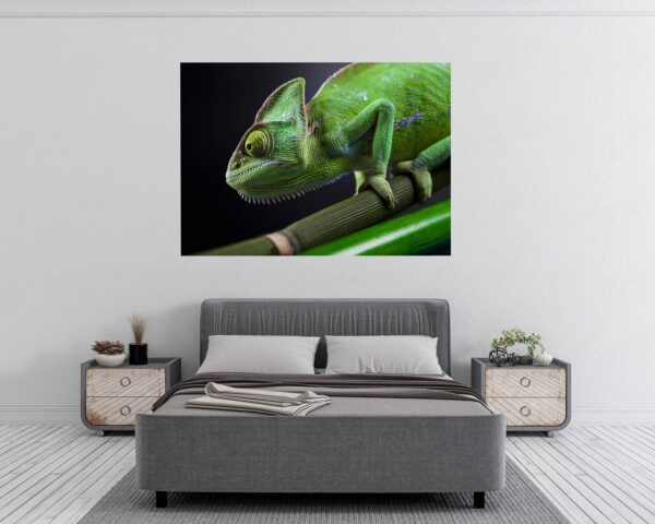 Chameleon Wall Decal - Animal Wall Sticker, Self Adhesive Wall Sticker, Green Wall Sticker, Animal Print