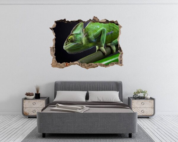 Chameleon Wall Decal - Animal Wall Sticker, Self Adhesive Wall Sticker, Green Wall Sticker, Animal Print