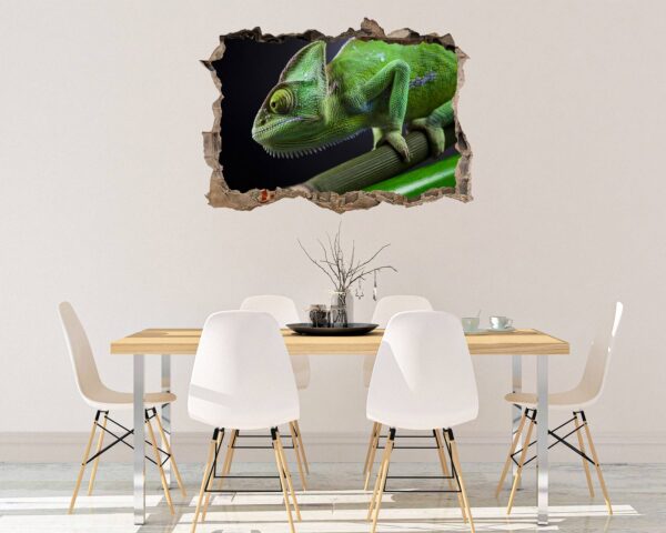 Chameleon Wall Decal - Animal Wall Sticker, Self Adhesive Wall Sticker, Green Wall Sticker, Animal Print