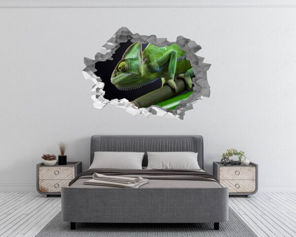 Chameleon Wall Decal - Animal Wall Sticker, Self Adhesive Wall Sticker, Green Wall Sticker, Animal Print