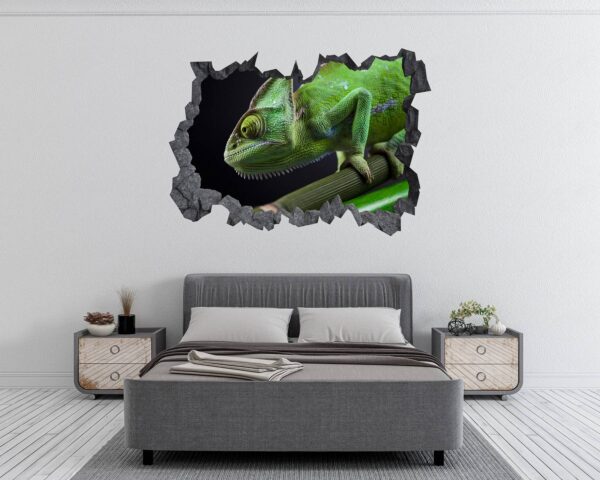 Chameleon Wall Decal - Animal Wall Sticker, Self Adhesive Wall Sticker, Green Wall Sticker, Animal Print