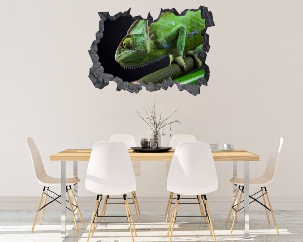 Chameleon Wall Decal - Animal Wall Sticker, Self Adhesive Wall Sticker, Green Wall Sticker, Animal Print