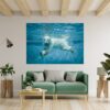 Polar Bear Wall Sticker - Animal Wall Decal, Self Adhesive Wall Sticker, Vinyl Wall Decor, Animal Print - Poster