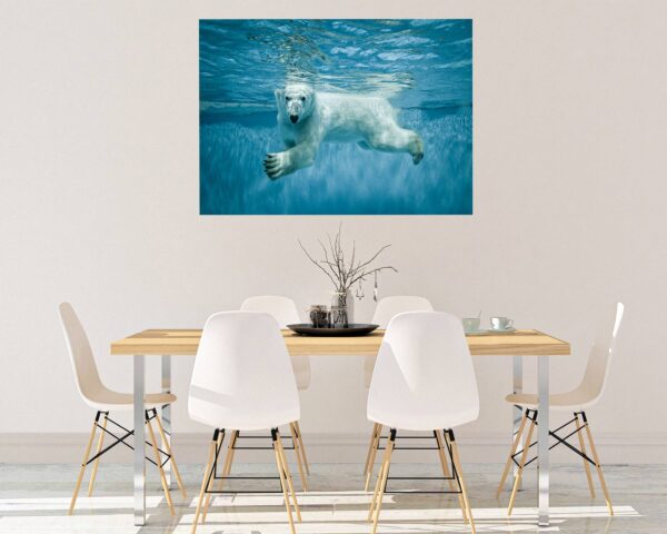 Polar Bear Wall Sticker - Animal Wall Decal, Self Adhesive Wall Sticker, Vinyl Wall Decor, Animal Print - Poster