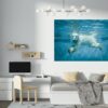 Polar Bear Wall Sticker - Animal Wall Decal, Self Adhesive Wall Sticker, Vinyl Wall Decor, Animal Print - Poster