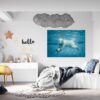 Polar Bear Wall Sticker - Animal Wall Decal, Self Adhesive Wall Sticker, Vinyl Wall Decor, Animal Print - Poster