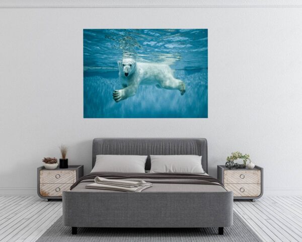 Polar Bear Wall Sticker - Animal Wall Decal, Self Adhesive Wall Sticker, Vinyl Wall Decor, Animal Print - Poster