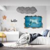 Polar Bear Wall Sticker - Animal Wall Decal, Self Adhesive Wall Sticker, Vinyl Wall Decor, Animal Print - Poster