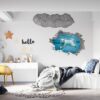 Polar Bear Wall Sticker - Animal Wall Decal, Self Adhesive Wall Sticker, Vinyl Wall Decor, Animal Print - Poster